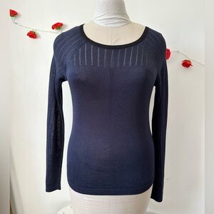 Armani Exchange Navy Black Knit Sweater S